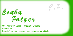 csaba polzer business card